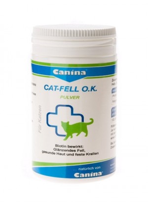 Canina Cat-Fell O.K Pulver 100g - biotīna saturoša piedeva